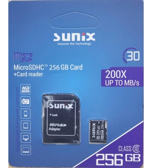 SUNİX MicroSD 256 GB Card