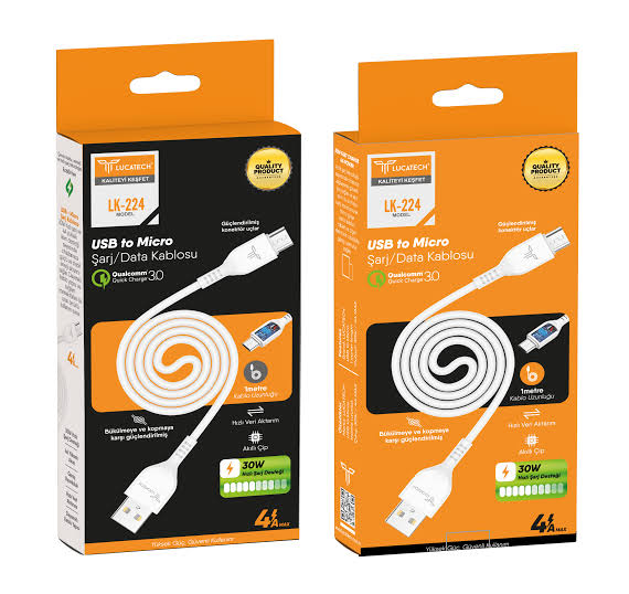 LUCATECH MİKRO USB ŞARJ KABLOSU